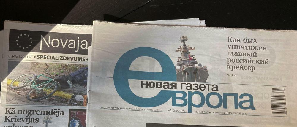 Erste Printausgabe erschienen Die „Nowaja Gaseta. Europa“ berichtet