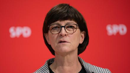Den Wählerinnen und Wählern kaum bekannt: Die SPD-Vorsitzende Saskia Esken.
