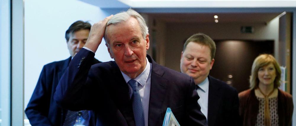 Zum Haareraufen: So wie EU-Brexit-Verahndlungsführer Michel Barnier reagierten viele EU-Politiker entsetzt auf das erneute "No" in London. 