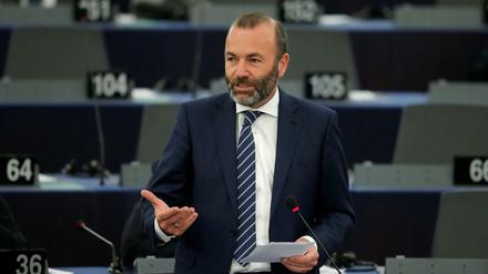 Der Vorsitzende der EVP-Fraktion im Europaparlament, Manfred Weber (CSU).