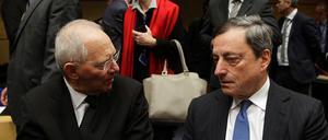Wolfgang Schäuble und Mario Draghi. 