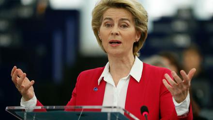 Ursula von der Leyen, Präsidentin der Europäischen Kommission am 18.12.2019 in Straßburg.