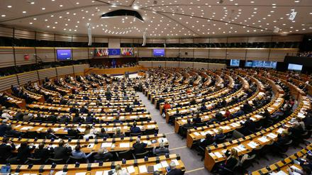Das Europaparlament in Brüssel. 