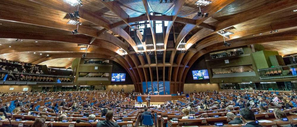 Die Parlamentarische Versammlung des Europarates in Straßburg.