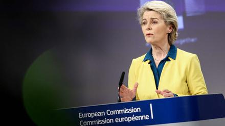 EU-Kommissionschefin Ursula von der Leyen empfiehlt den Kandidatenstatus für die Ukraine.