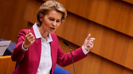 Will die „sparsamen Vier“ ködern: EU-Kommissionspräsidentin Ursula von der Leyen.
