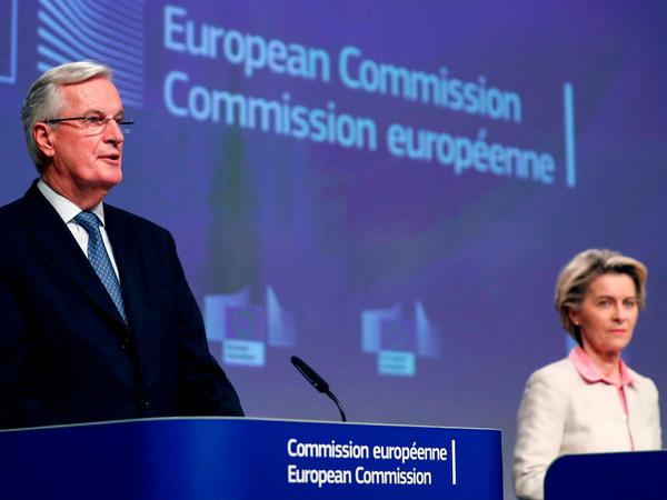 Bestätigten am Donnerstag die Einigung: Unterhändler Michael Barnier und EU-Kommissionspräsidentin Ursula von der Leyen.