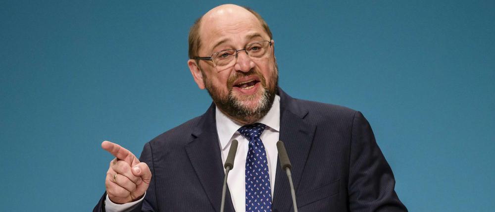 EU-Parlamentspräsident Martin Schulz am Samstag beim SPD-Parteitag in Berlin.