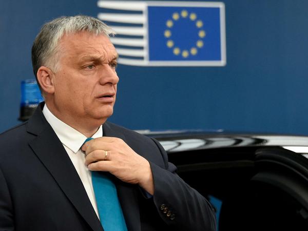 Ungarns Regierungschef Viktor Orban trifft beim EU-Gipfel ein.
