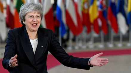 Großbritanniens Premierministerin trifft in Brüssel zum Gipfel ein. 