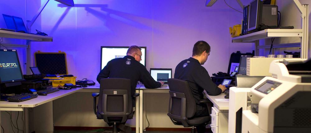 Jagd im Netz: Blick in ein Europol-Büro in Den Haag.