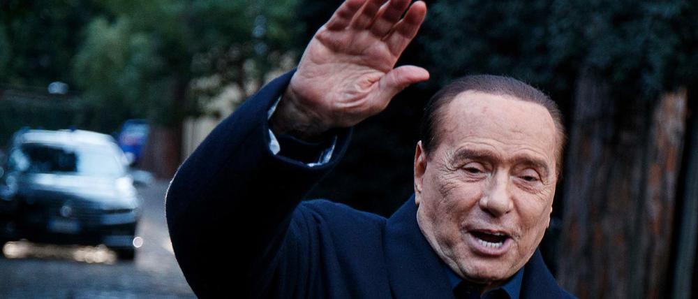 Silvio Berlusconi, ehemaliger Ministerpräsident von Italien und Parteichef der Forza Italia