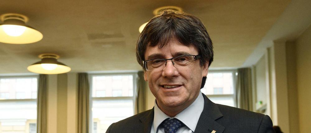 Carles Puigdemont, ehemaliger Präsident der Regionalregierung von Katalonien, bereitet sich auf eine Vorlesung an der Universität von Helsinki vor. 