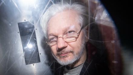 Wikileaks-Gründer Julian Assange am Gericht im Januar 2020