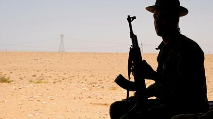 Ein Kämpfer der Libyschen Nationalarmee. Anfang 2019 schlug sich die Miliz der Kani-Brüder auf die Seite von Rebellengeneral Haftar.
