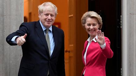 Wollen weiter über einen Handelspakt sprechen: Ursula von der Leyen und Boris Johnson (Archivbild).