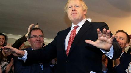 Der britische Premier Boris Johnson in Sedgefield.
