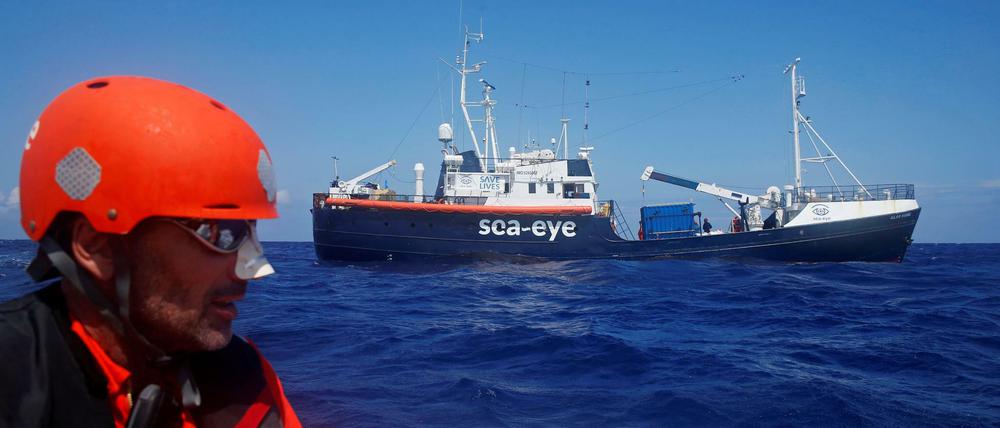 Übung im Sommer 2019: Das Schiff "Alan Kurdi" der deutschen NGO Sea-Eye.