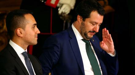 Arbeitsminister Luigi Di Maio (links) und Innenminister Matteo Salvini. 