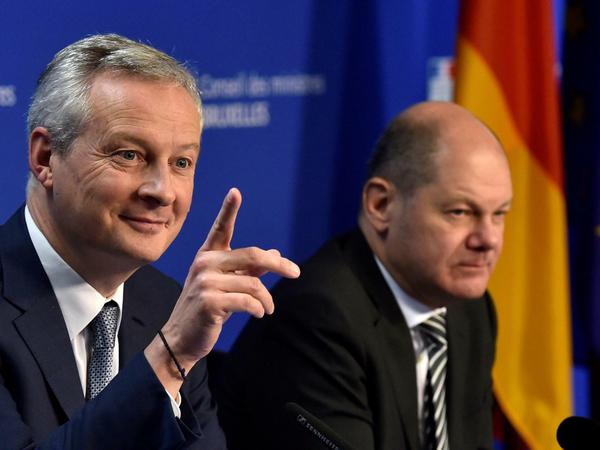 Frankreichs Finanzminister Bruno Le Maire and sein deutscher Amtskollege Olaf Scholz aarbeiten gemeinsam an einer internationalen Steuerpolitik.