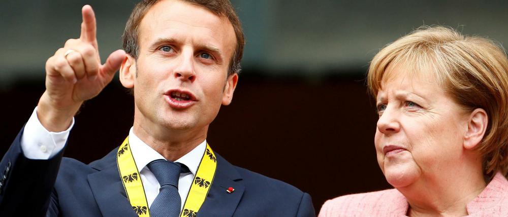 Frankreichs Präsident Emmanuel Macron und Kanzlerin Angela Merkel.