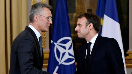 Nato-Generalsekretär Jens Stoltenberg und Frankreichs Präsident Emmanuel Macron bei einem Treffen Ende November.