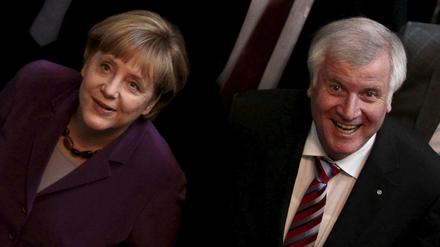 Bundeskanzlerin Angela Merkel und Bayerns Ministerpräsident Horst Seehofer. 