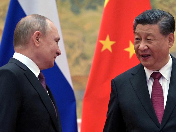 Allerbeste Freunde, welche die unverbrüchliche Nähe ihrer Länder preisen: Wladimir Putin und Xi Jinping