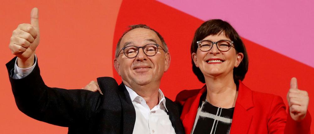 Designierte SPD-Doppelspitze: Saskia Esken und Norbert Walter-Borjans 