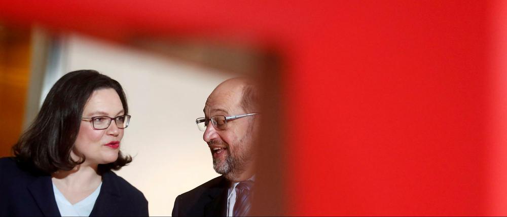 Andrea Nahles soll Nachfolgerin von Martin Schulz werden - findet der scheidende SPD-Chef.