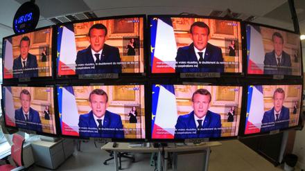 Frankreichs Präsident Emmanuel Macron hielt am Montagabend seine vierte Rede in der Corona-Krise.