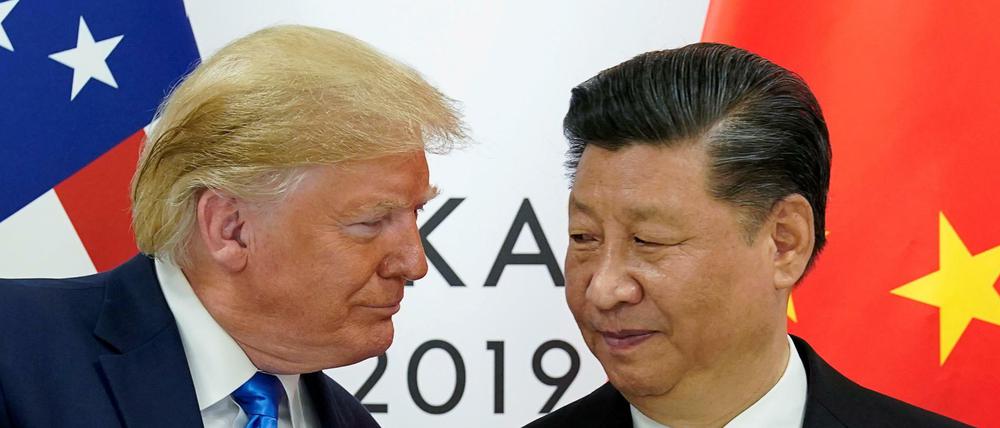Haben ein angespanntes Verhältnis: US-Präsident Donald Trump (l) und Chinas Staatschef Xi Jinping (Archivbild)
