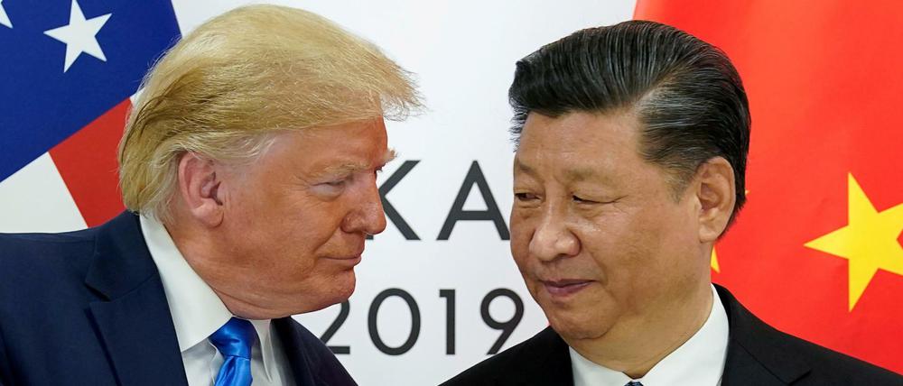 Chinas Staatschef Xi Jinping und US-Präsident Donald Trump am Juni 2019 in Osaka
