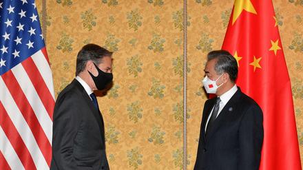 US-Außenminister Antony Blinken (links) und sein chinesischer Amtskollege Wang Yi (am 31. Oktober 2021 in Rom)