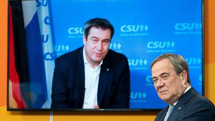 Als Krisenmanager gefragt: CSU-Chef Markus Söder und CDU-Chef Armin Laschet. 