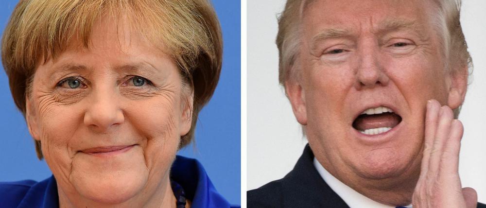 Werden sich diese Woche in Hamburg sehen: Angela Merkel und Donald Trump.