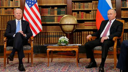 Ein Treffen zwischen US-Präsident Biden und Russlands Staatschef Putin wie hier im Juni 2021 wird es vorerst nicht geben.