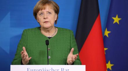 Kanzlerin Angela Merkel beim EU-Gipfel im vergangenen Monat.