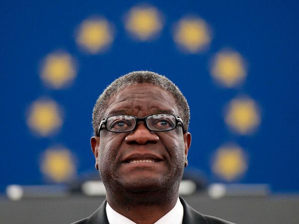 Denis Mukwege bei der Verleihung des Sacharow-Preises im Europaparlament.