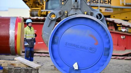 Baustelle für die Ostseepipeline Nord Stream 2