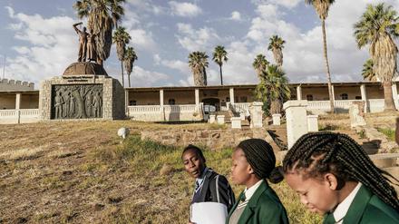 In Windhoek (Namibia) erinnert ein Mahnmal an die Opfer des deutschen Völkermords. 