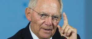Finanzminister Wolfgang Schäuble (CDU) im Mai 2016 während einer Pressekonferenz in seinem Ministerium. 