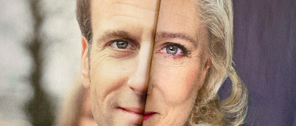 Emmanuel Macron und Marine Le Pen stehen sich schon wie 2017 in der Stichwahl gegenüber.