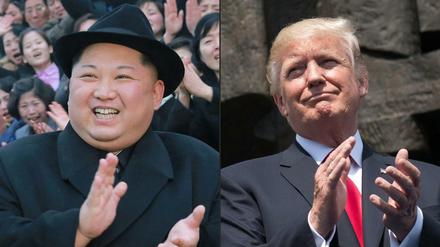 Werden sich bald persönlich gegenüberstehen: Kim Jong Un und Donald Trump (rechts).