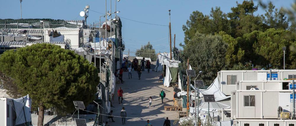 Das Flüchtlingslager Moria auf der griechischen Insel Lesbos.