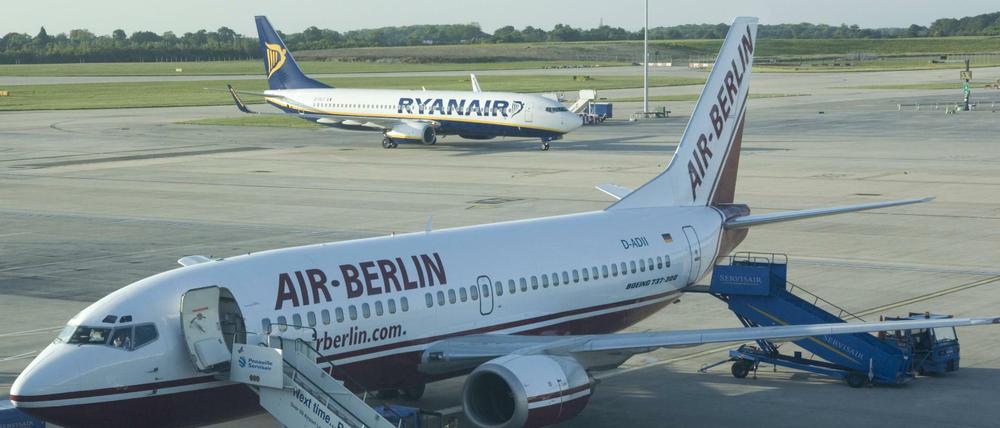 Air Berlin und Ryanair: Erbitterte Konkurrenten bisher - und künftig?
