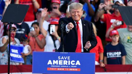 Wieder im Wahlkampf: Donald Trump in Wellington, Ohio