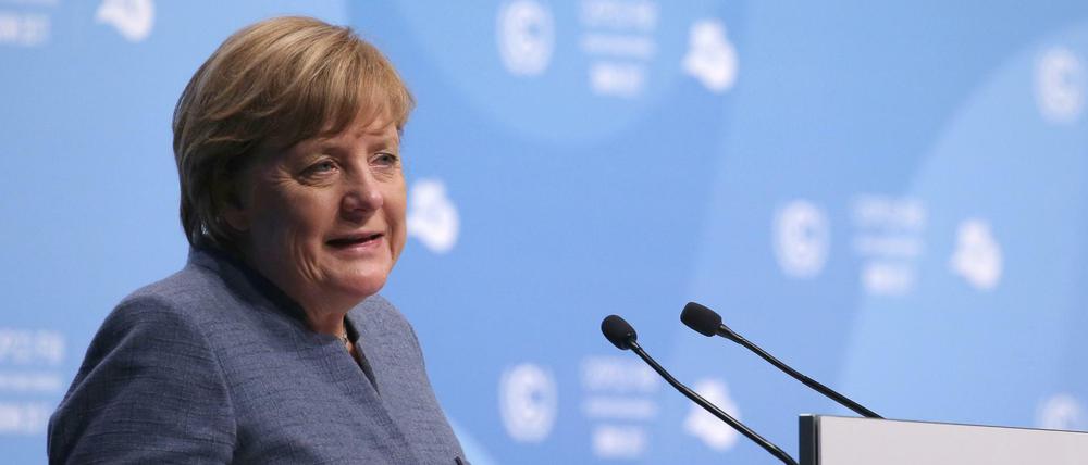 Keine festen Zusagen: Bundeskanzlerin Angela Merkel (CDU) bei der Weltklimakonferenz