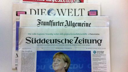 Tageszeitung am Montag nach der Bundestagswahl.