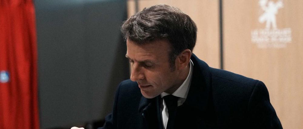 Emmanuel Macron wählte im nordfranzösischen Badeort Le Touquet-Paris-Plage.